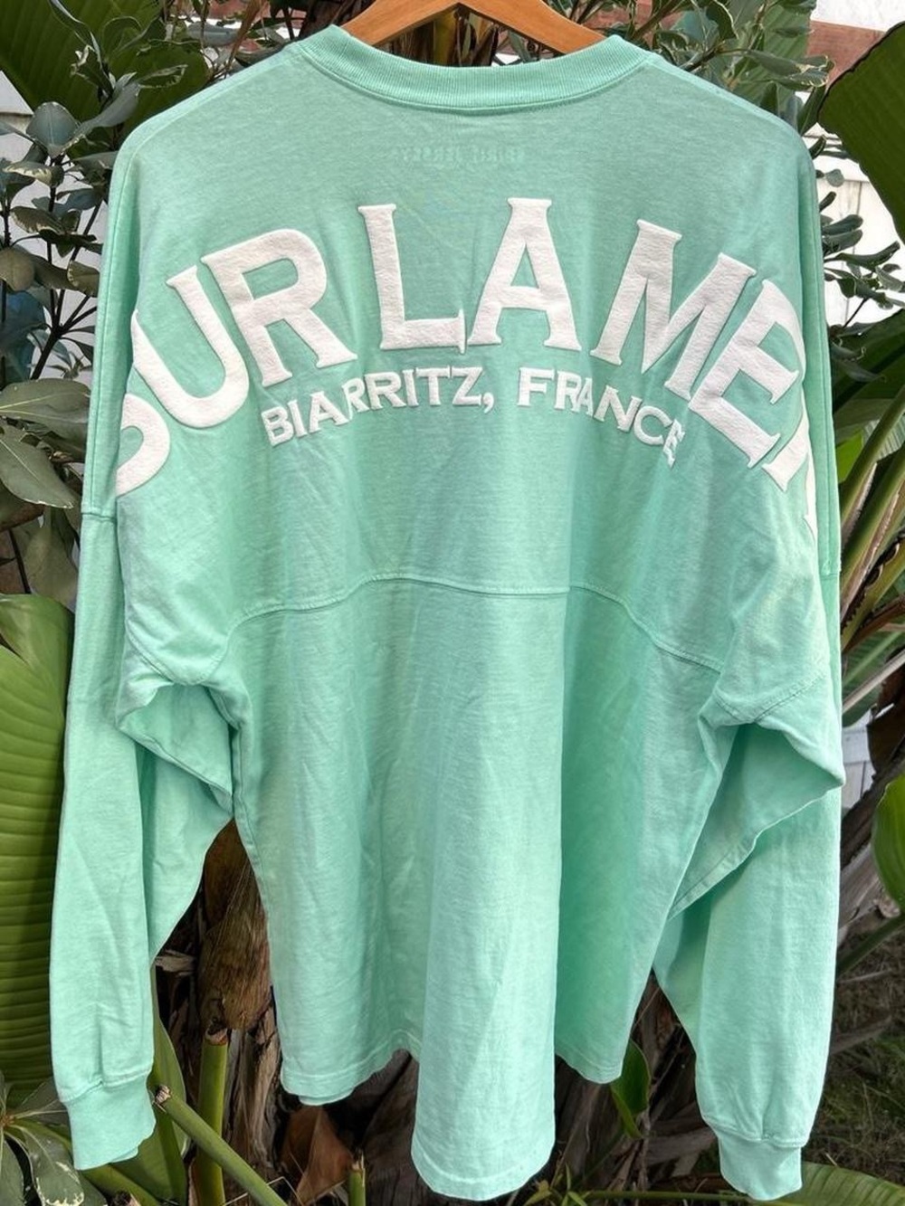 Spirit Jersey Sur La Mer Biarritz France Mint Green Long Sleeve Shirt M